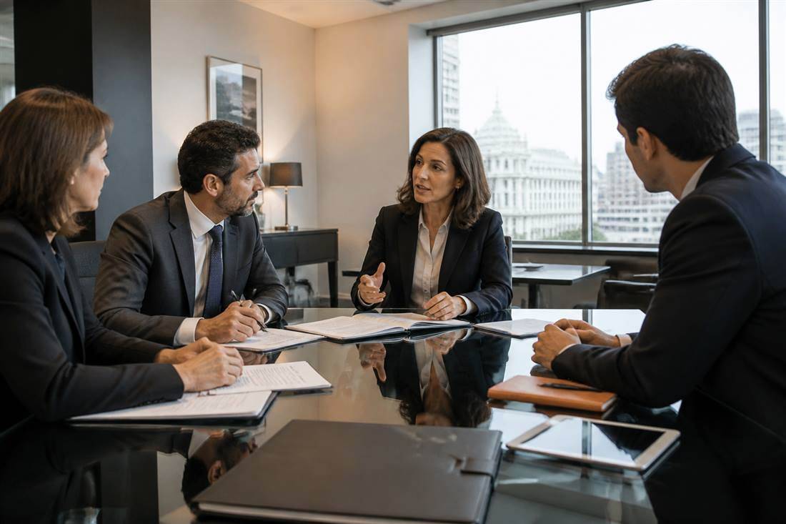 Sala de reuniones para asuntos mercantiles